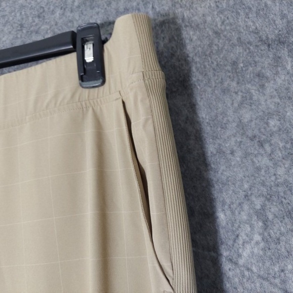 Athleta Brooklyn Pants Plus 20 Tan Windowpane Travel Stretch Tapered Pull On - Picture 5 of 11